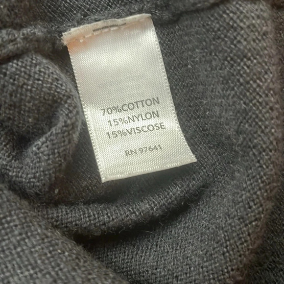 J.Jill Black Button Front Cardigan Sweater Small Petite Cotton Blend Pockets - Picture 6 of 11